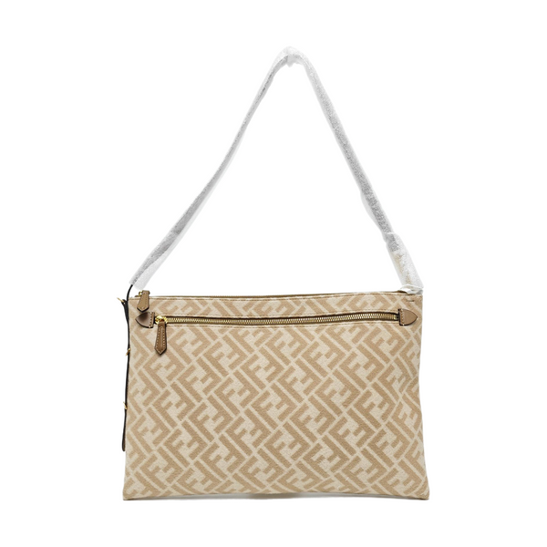 Fabric Top Handle Bag Beige