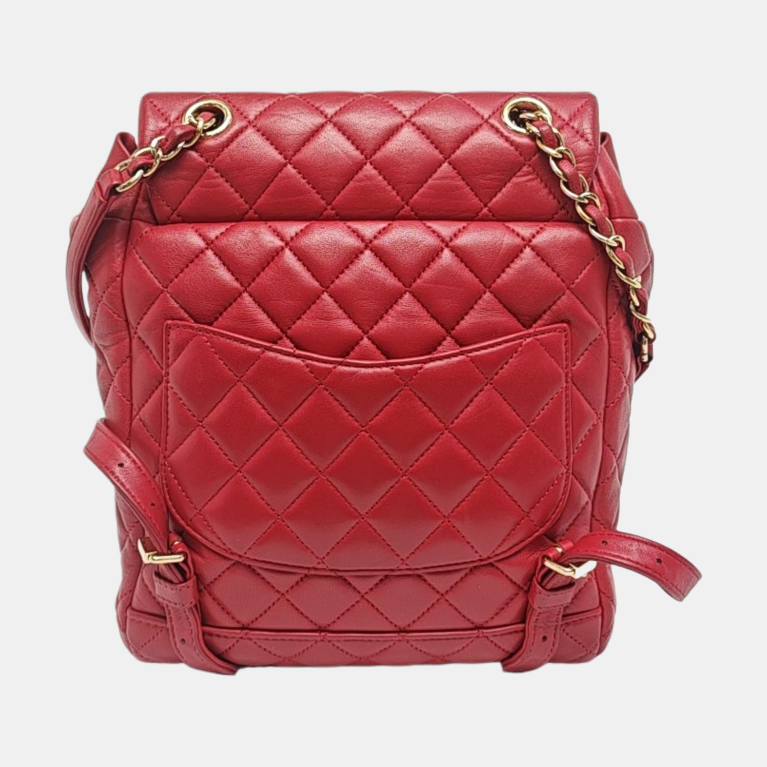 Authenticated pre-owned  Urban Spirit Small Quilted Lambskin Red - Backpack at Looply