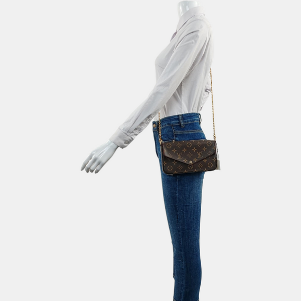 Authenticated pre-owned  Félicie Monogram Coated Canvas Brown - Shoulder Bag at Looply