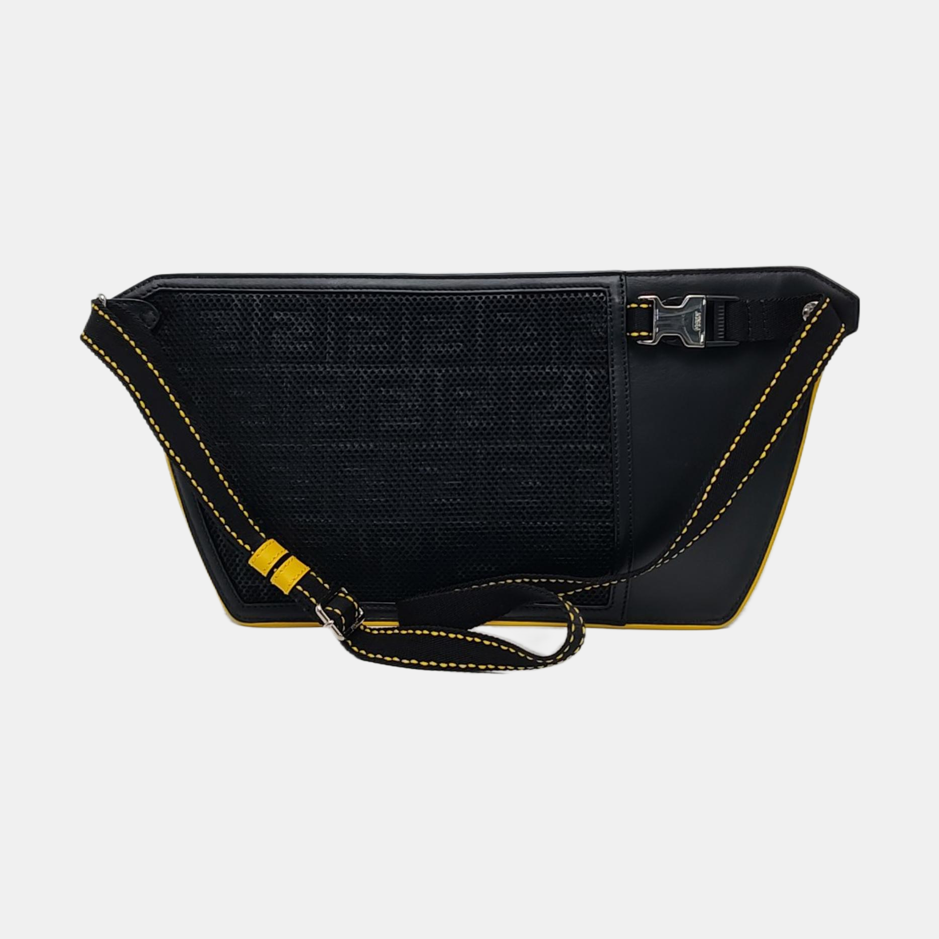 Coated Canvas Crossbody Bag Brown