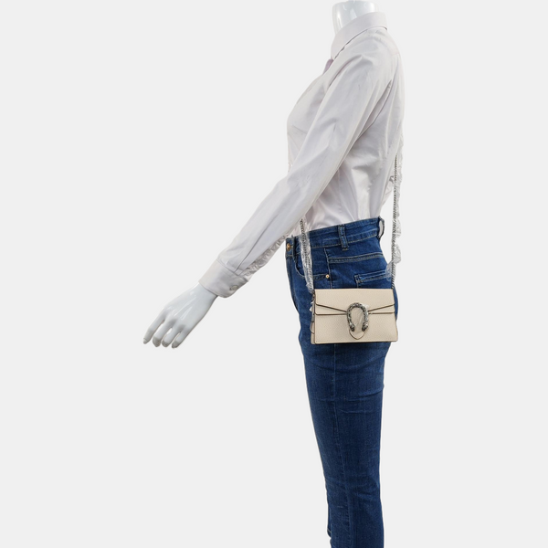 Authenticated pre-owned  Dionysus Super Mini Calfskin White - Crossbody Bag at Looply