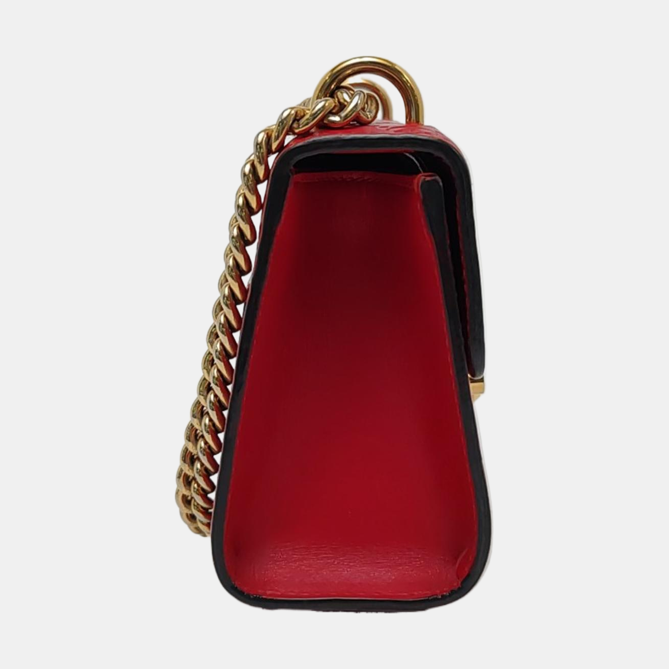 Authenticated pre-owned  Padlock Small Monogram Calfskin Red - Shoulder Bag at Looply