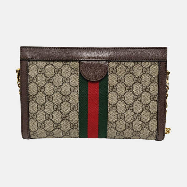 Authenticated pre-owned  Ophidia Small Monogram Coated Canvas Beige - Shoulder Bag at Looply