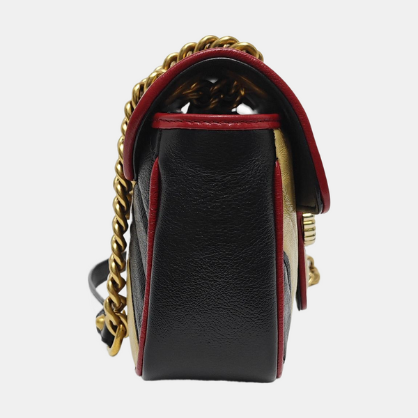 Authenticated pre-owned  GG Marmont Small Calfskin Multicolor - Shoulder Bag at Looply