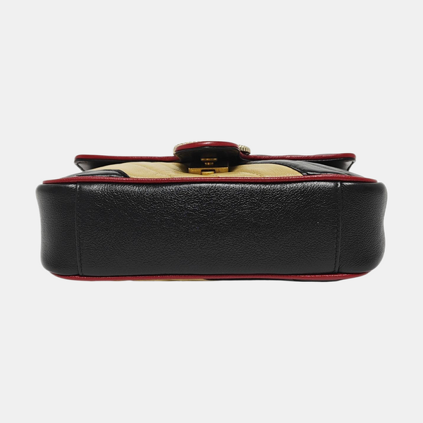 Authenticated pre-owned  GG Marmont Small Calfskin Multicolor - Shoulder Bag at Looply
