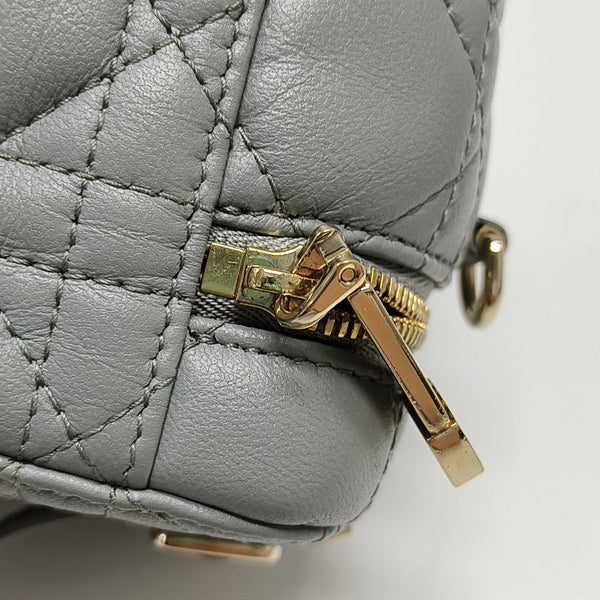 Authenticated pre-owned  Lady Dior Super Mini Lambskin Gray - Shoulder Bag at Looply