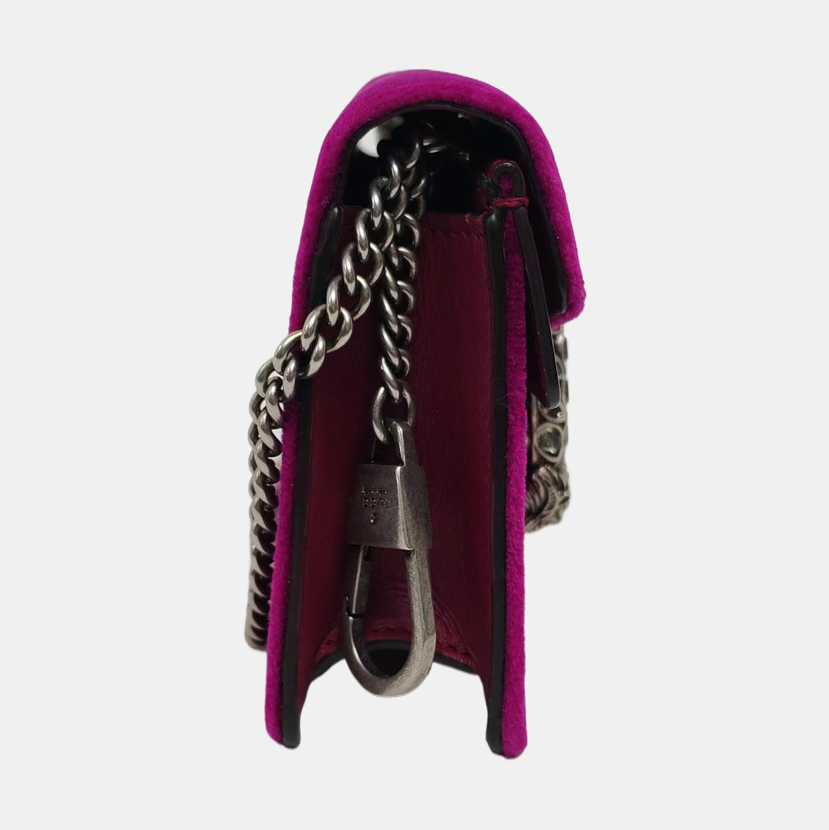Authenticated pre-owned  Dionysus Super Mini Velvet Burgundy - Shoulder Bag at Looply
