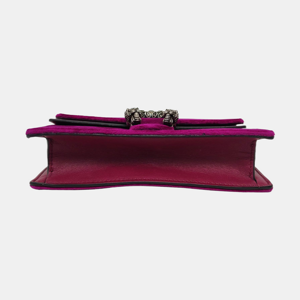 Authenticated pre-owned  Dionysus Super Mini Velvet Burgundy - Shoulder Bag at Looply
