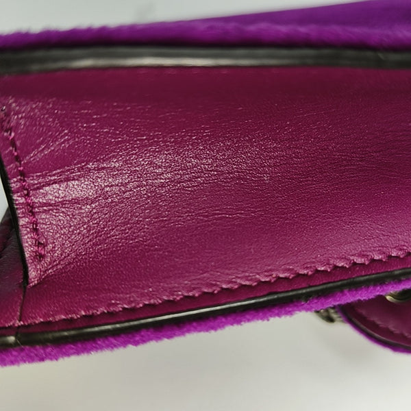 Authenticated pre-owned  Dionysus Super Mini Velvet Burgundy - Shoulder Bag at Looply