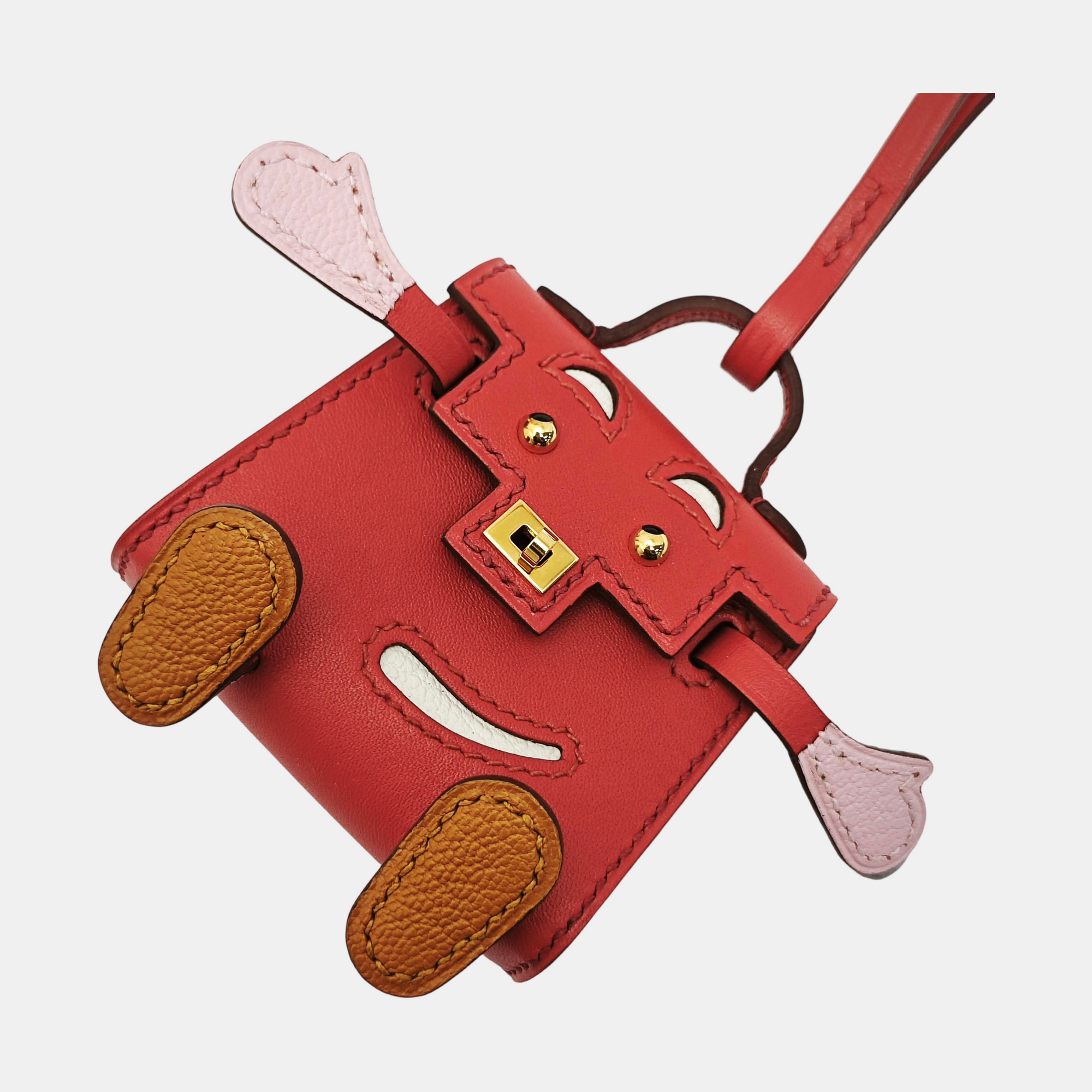 Authenticated pre-owned  Leather Red Bag Charm - Bag Charm at Looply