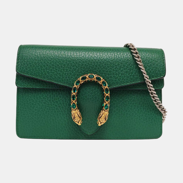 Authenticated pre-owned  Dionysus Super Mini Calfskin Green - Crossbody Bag at Looply