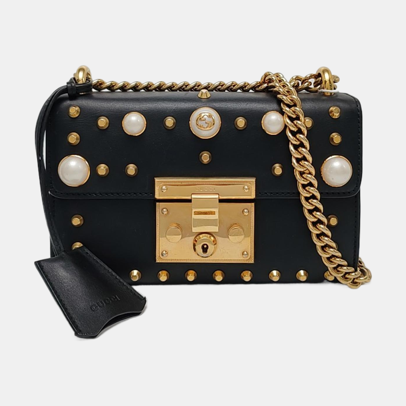 Authenticated pre-owned  Padlock Small Calfskin Black - Crossbody Bag at Looply
