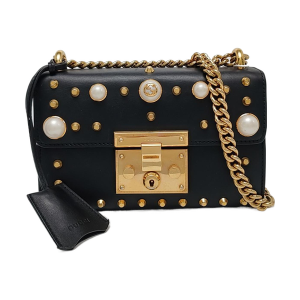 Authenticated pre-owned  Padlock Small Calfskin Black - Crossbody Bag at Looply