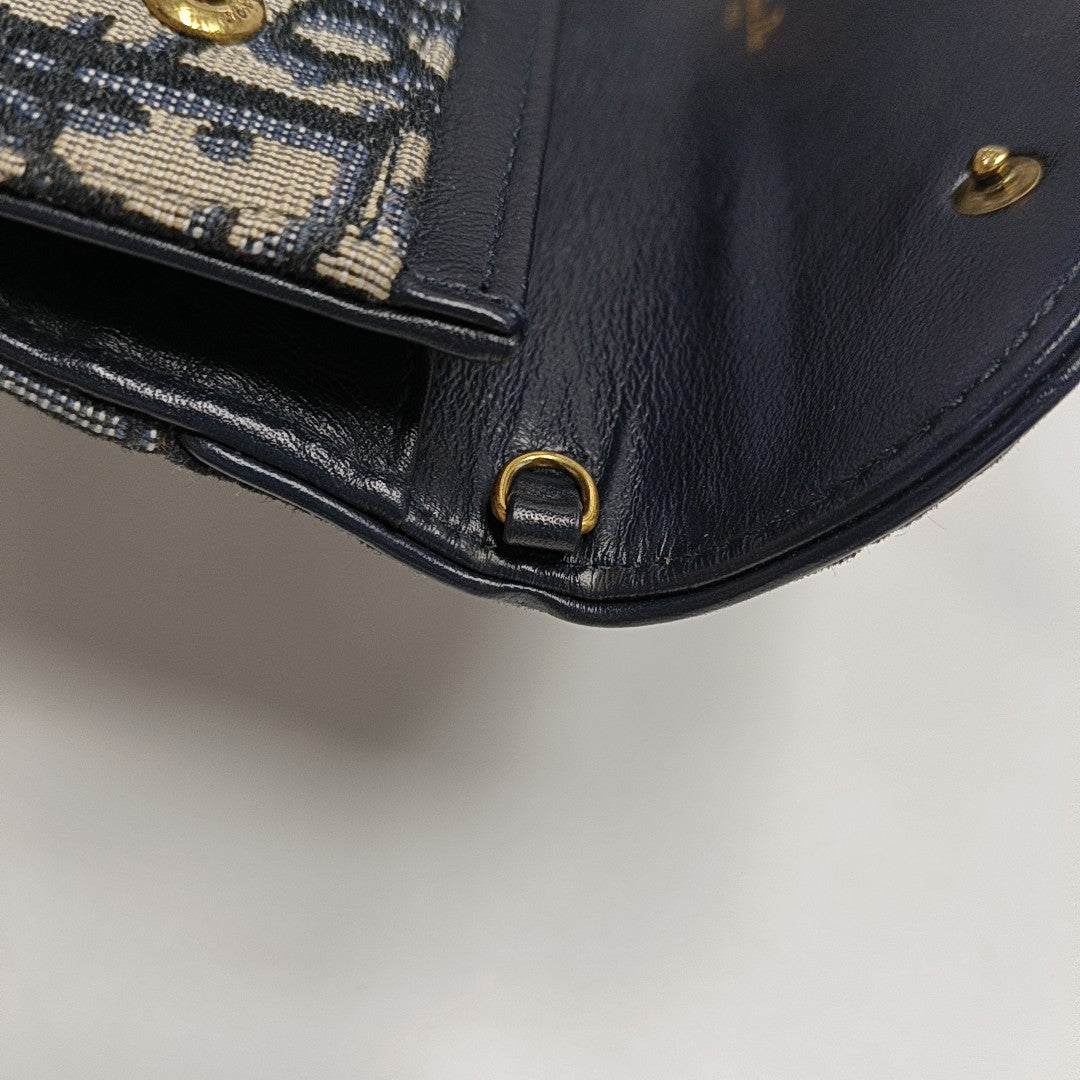 Authenticated pre-owned  Saddle Small Oblique Canvas Blue - Shoulder Bag at Looply