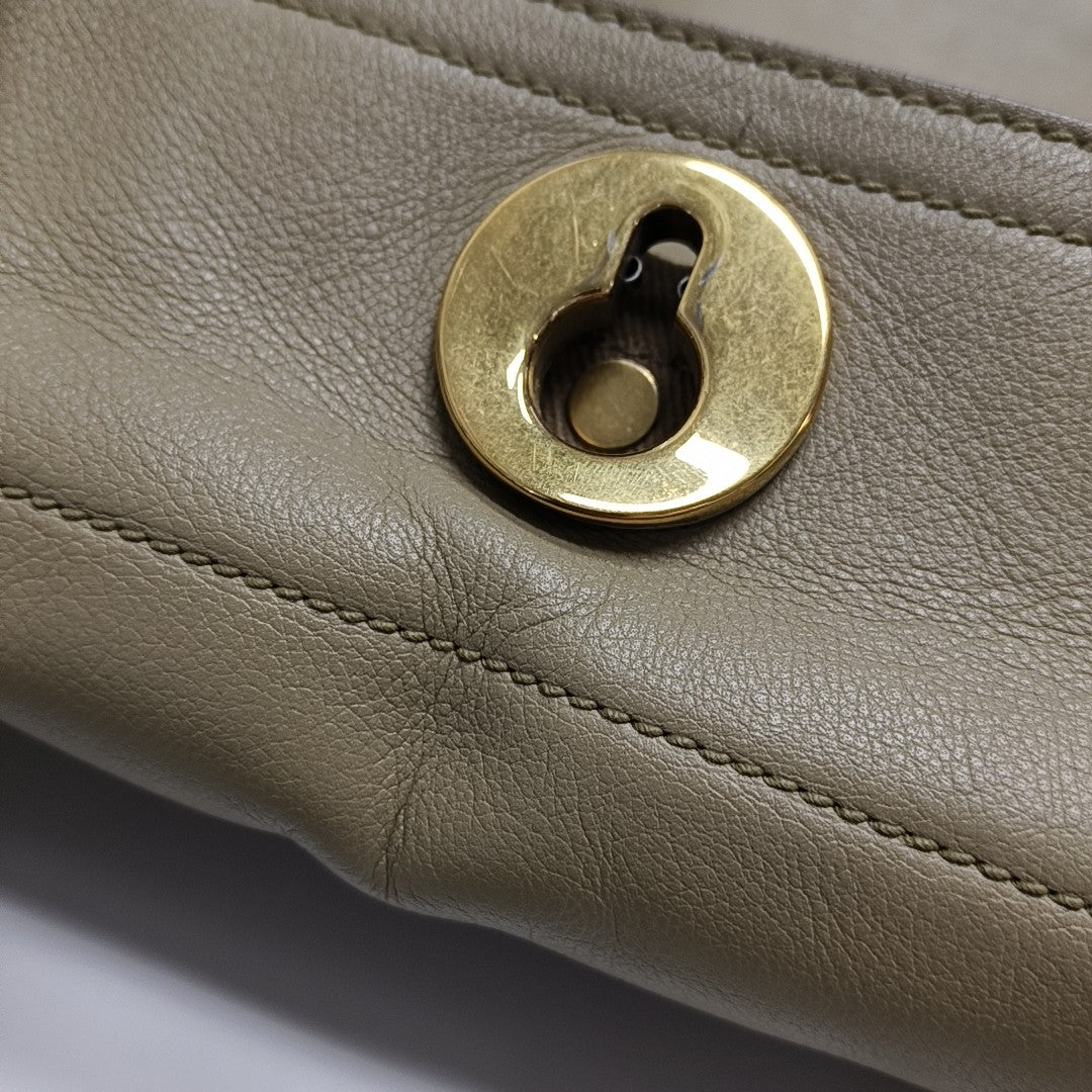 MUSE TWO Medium Calfskin Beige