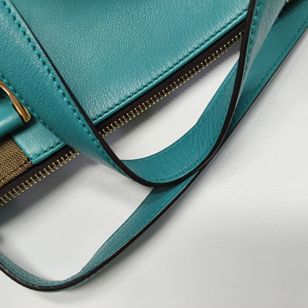Calfskin Top Handle Bag Green