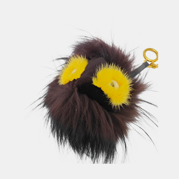 Fur Bag Charm Black