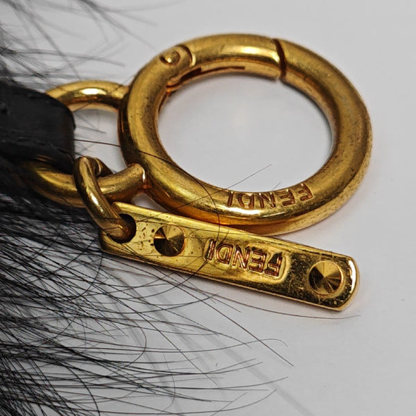 Fur Bag Charm Black