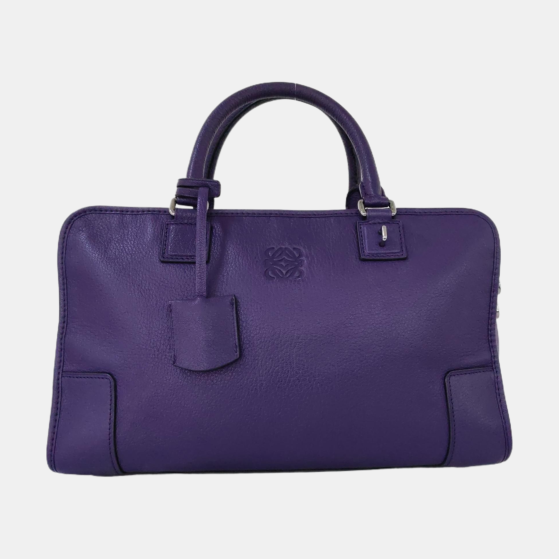 Authenticated pre-owned  Amazona Calfskin Purple - Top Handle Bag at Looply