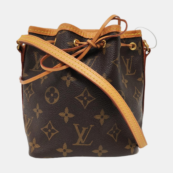 Authenticated pre-owned  Néonoé Nano Monogram Coated Canvas Brown - Shoulder Bag at Looply