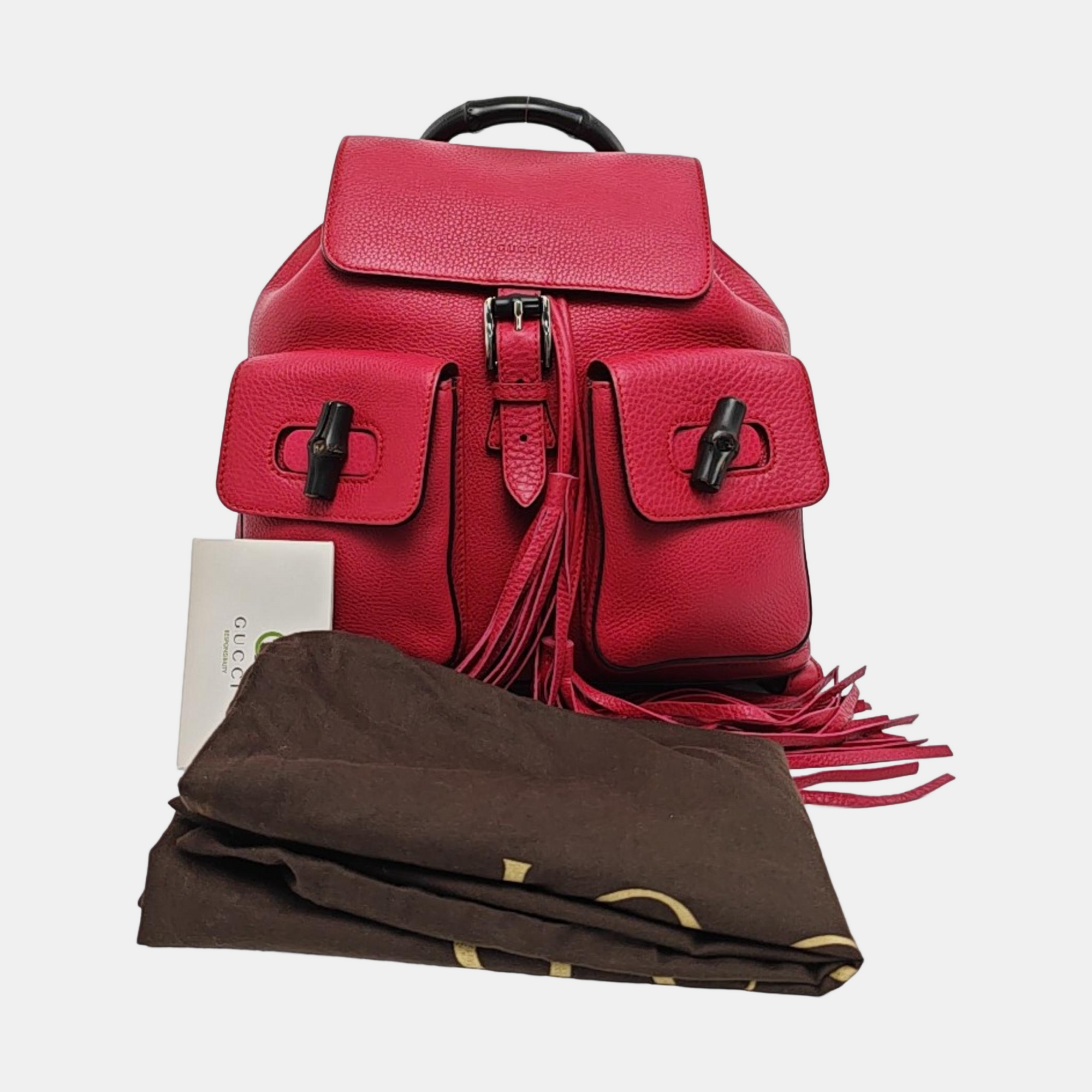 Authenticated pre-owned  Bamboo 1947 Calfskin Pink - Backpack at Looply