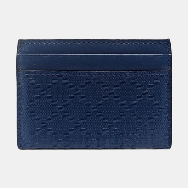Authenticated pre-owned  Microguccissima Leather Blue Card Holder - Card Holder at Looply