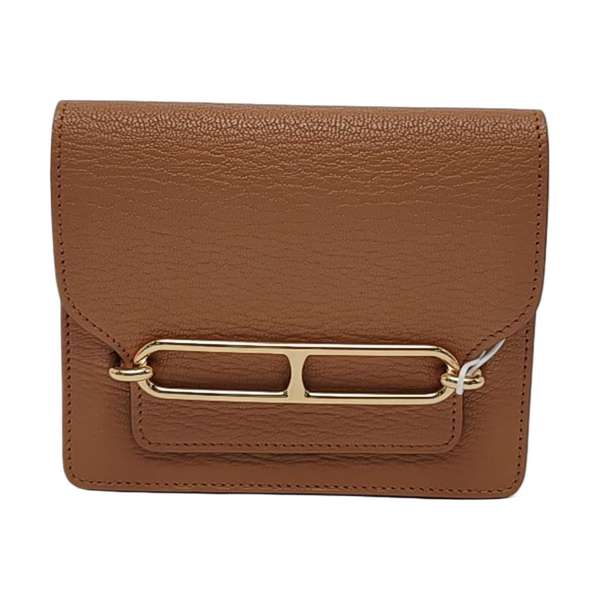 Authenticated pre-owned  Roulis Slim Chèvre Mysore Brown Wallet - Wallets at Looply