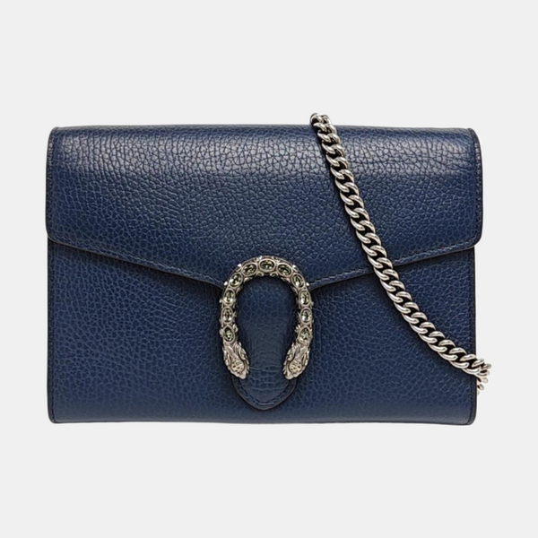 Authenticated pre-owned  Dionysus Super Mini Calfskin Blue - Crossbody Bag at Looply