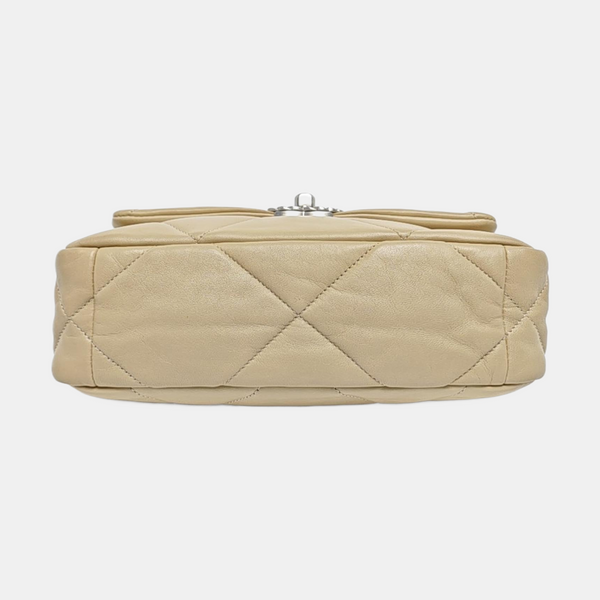 Authenticated pre-owned  Chanel 19 Quilted Lambskin Beige - Shoulder Bag at Looply