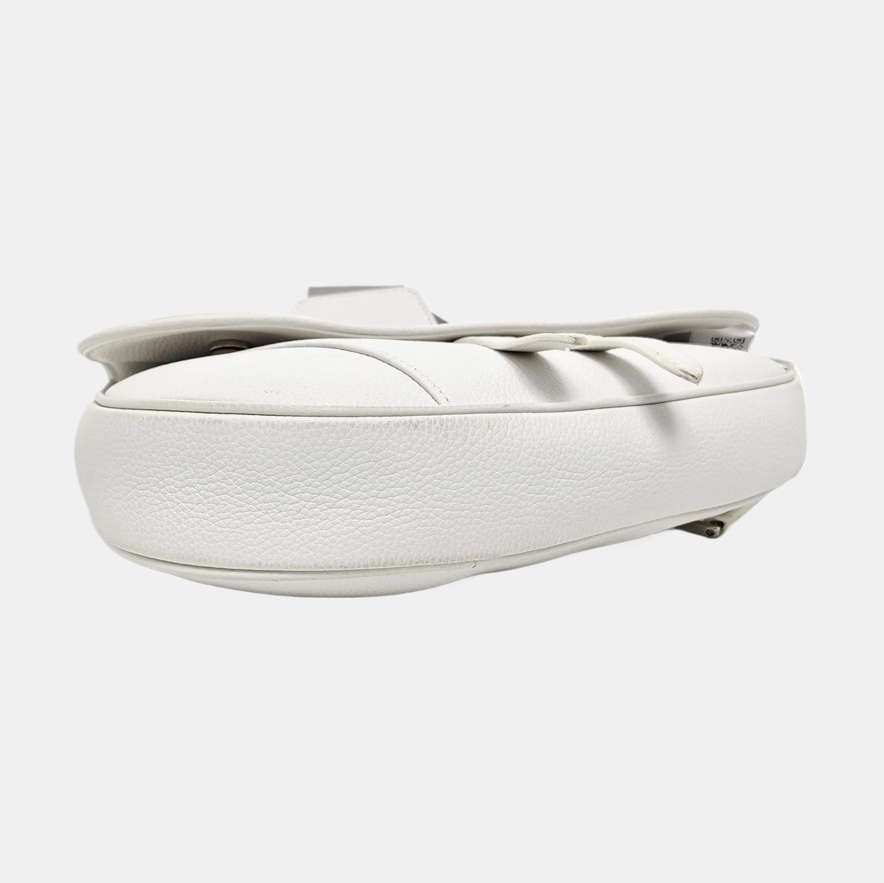 Authenticated pre-owned  Saddle Medium Calfskin White - Crossbody Bag at Looply