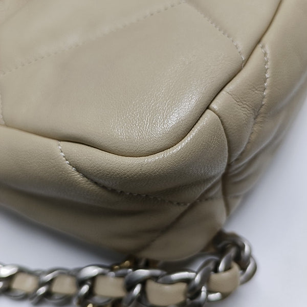 Authenticated pre-owned  Chanel 19 Quilted Lambskin Beige - Shoulder Bag at Looply
