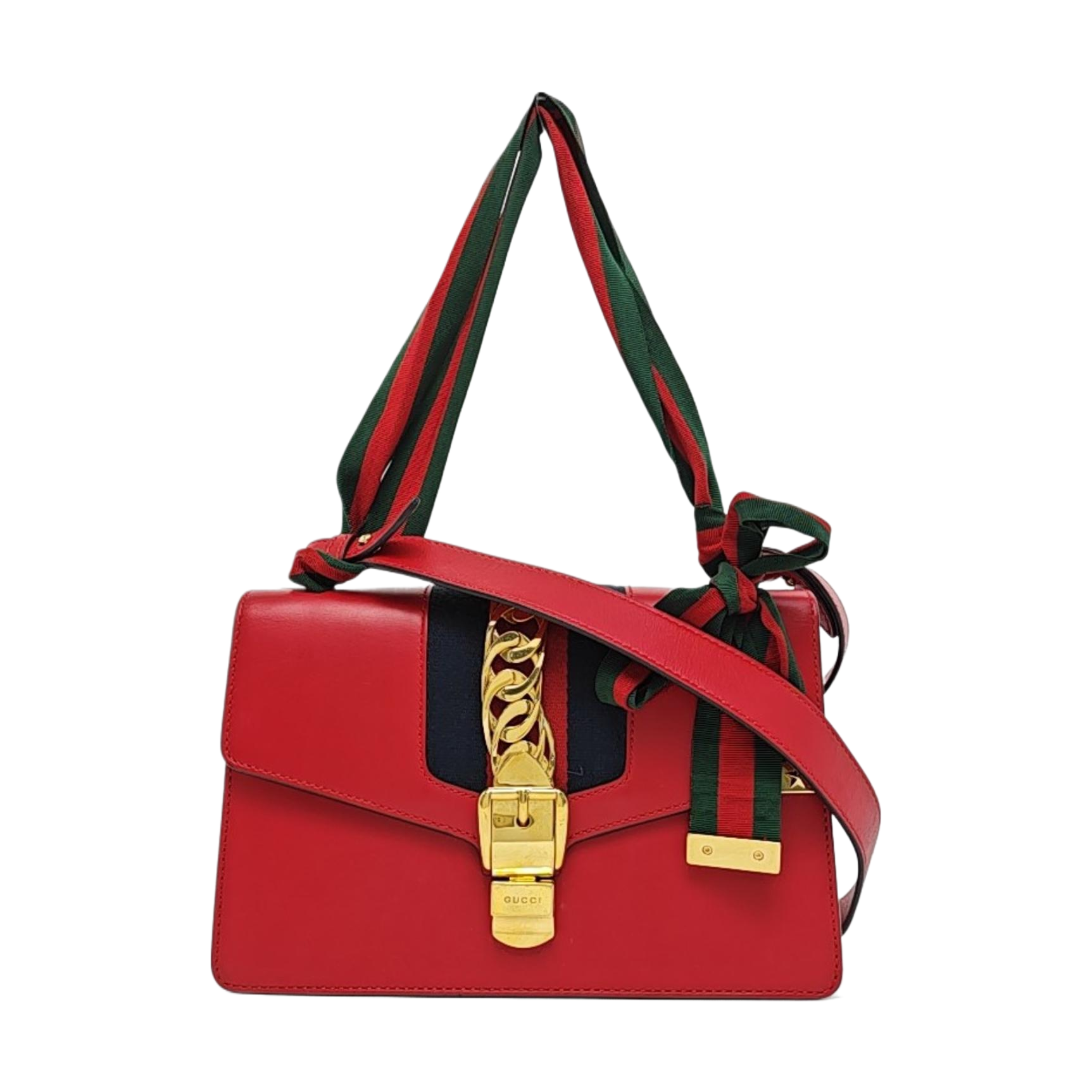 Authenticated pre-owned  Sylvie Small Calfskin Red - Shoulder Bag at Looply
