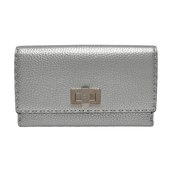 Authenticated pre-owned  Peekaboo Calfskin Silver Wallet - Wallet at Looply