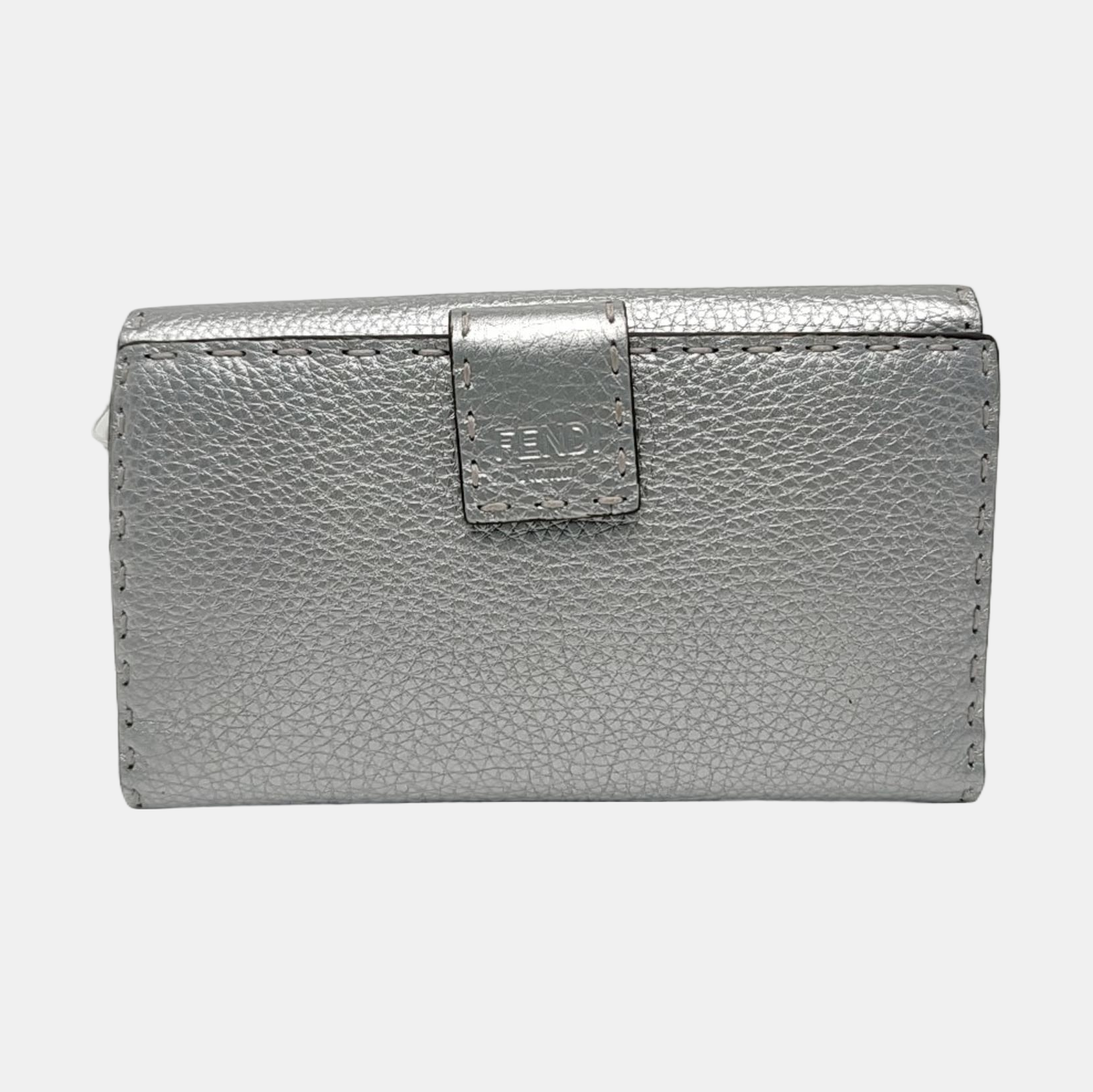 Authenticated pre-owned  Peekaboo Calfskin Silver Wallet - Wallet at Looply