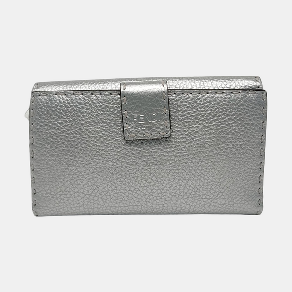 Authenticated pre-owned  Peekaboo Calfskin Silver Wallet - Wallet at Looply