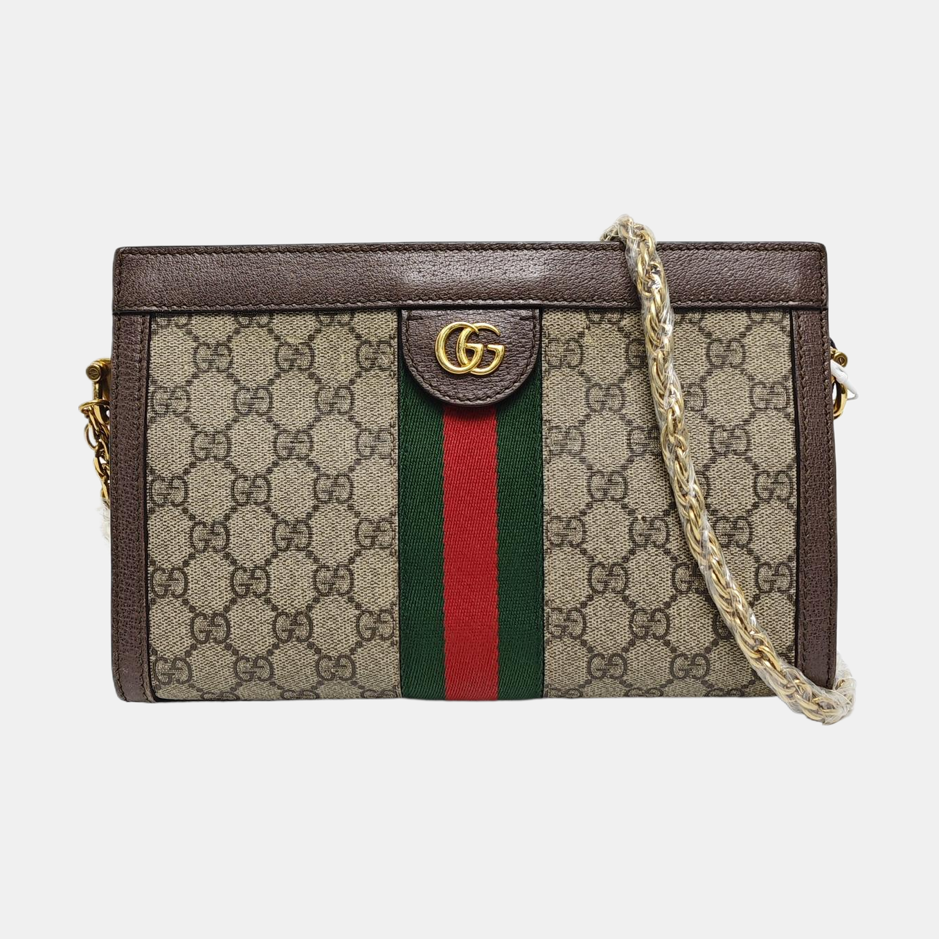Authenticated pre-owned  Ophidia Small Monogram Coated Canvas Beige - Shoulder Bag at Looply