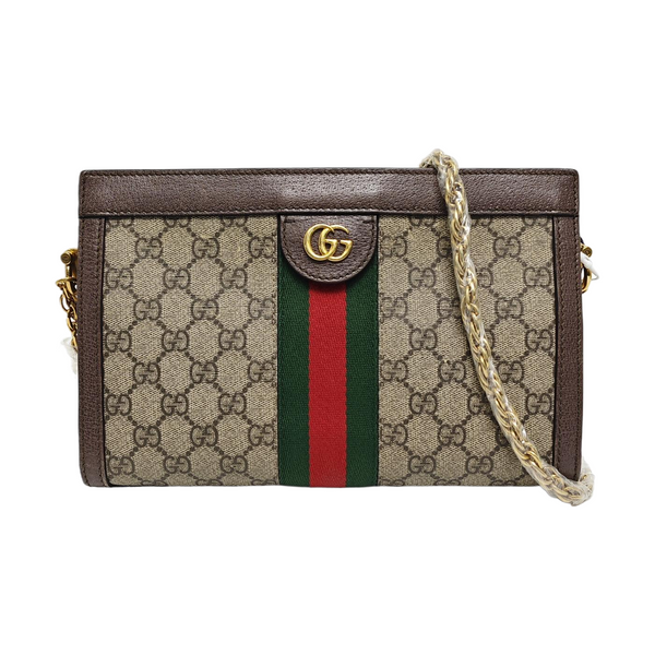 Authenticated pre-owned  Ophidia Small Monogram Coated Canvas Beige - Shoulder Bag at Looply