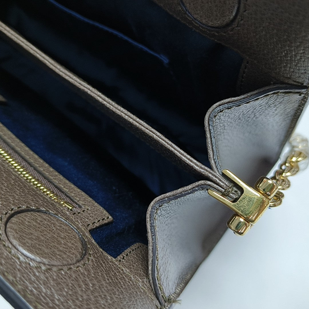 Authenticated pre-owned  Ophidia Small Monogram Coated Canvas Beige - Shoulder Bag at Looply