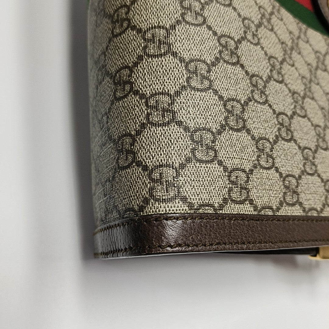Authenticated pre-owned  Ophidia Small Monogram Coated Canvas Beige - Shoulder Bag at Looply