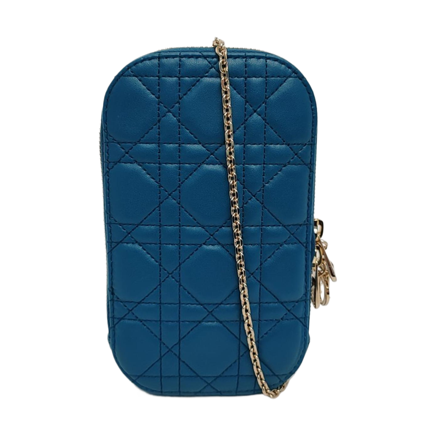 Authenticated pre-owned  Lady Dior Lambskin Blue - Shoulder Bag at Looply