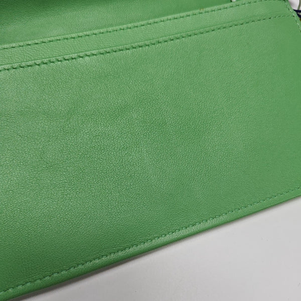 Authenticated pre-owned  Boy Chanel Quilted Lambskin Green Wallet - Wallet at Looply