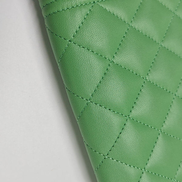 Authenticated pre-owned  Boy Chanel Quilted Lambskin Green Wallet - Wallet at Looply