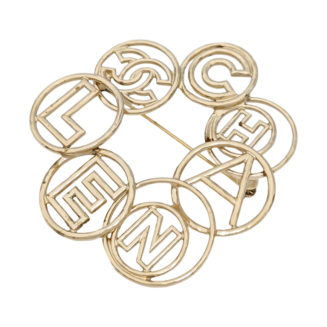 Authenticated pre-owned  Gold-tone Metal Brooch - Brooch at Looply