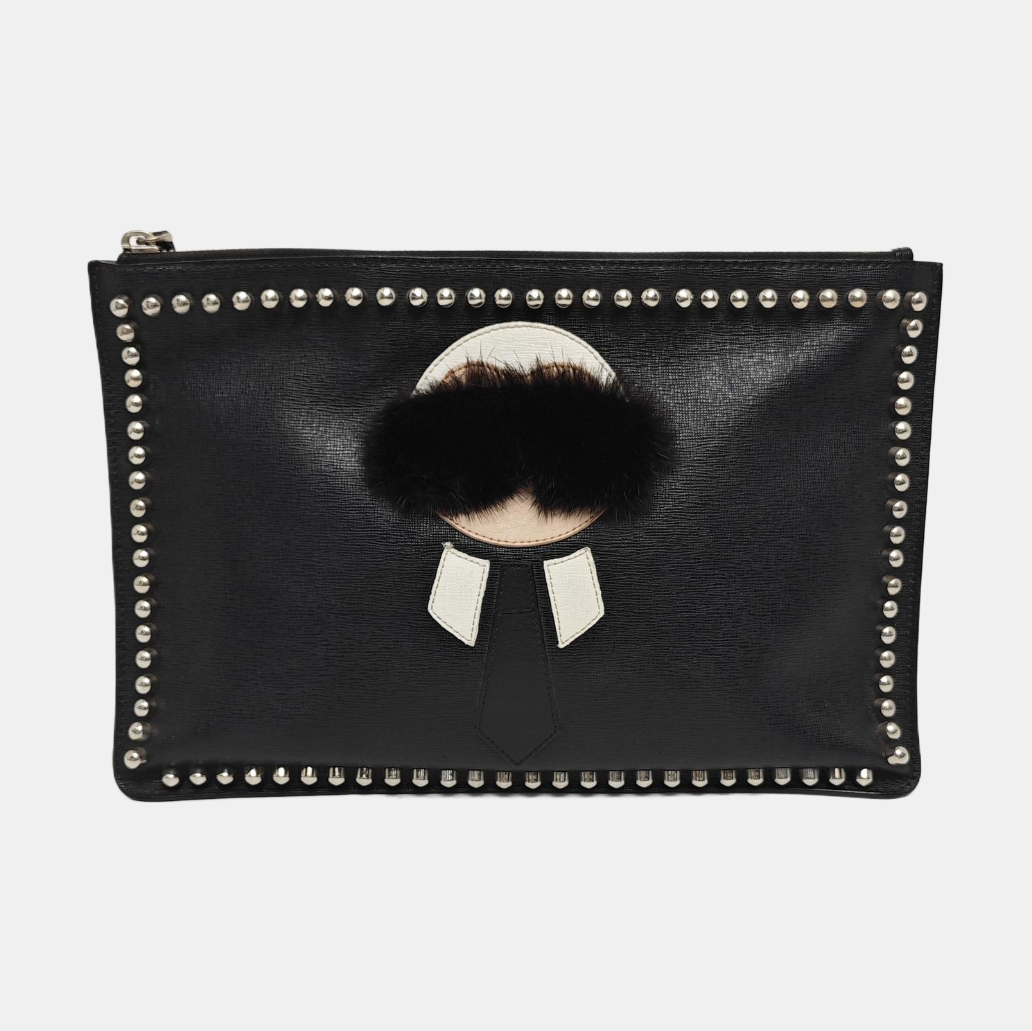Authenticated pre-owned  Karlito Calfskin Black - Clutch at Looply