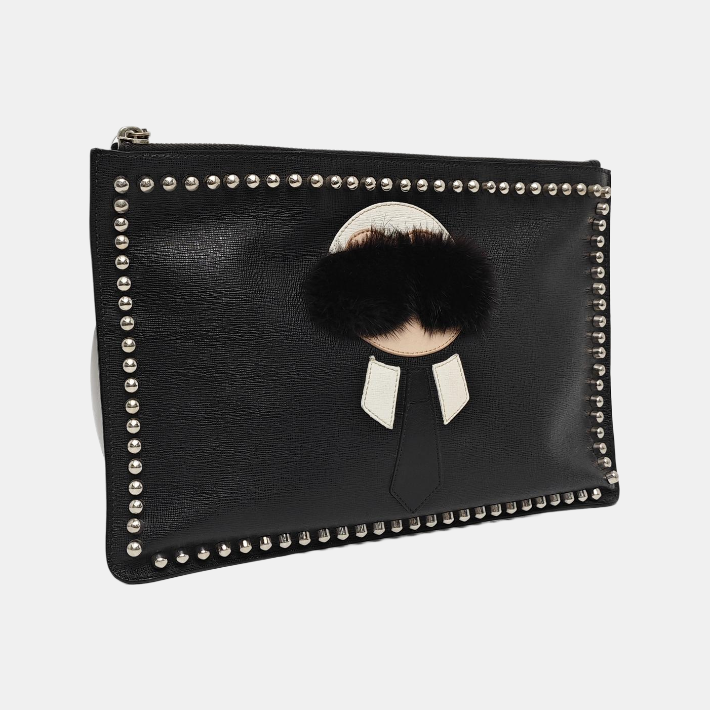 Authenticated pre-owned  Karlito Calfskin Black - Clutch at Looply