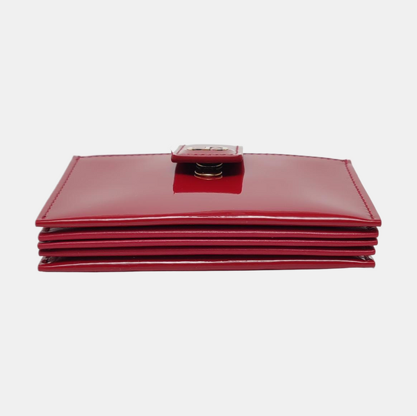 Authenticated pre-owned  30 Montaigne Calfskin Red Card Holder - Card Holder at Looply
