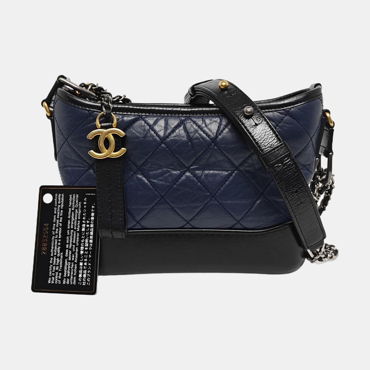 Authenticated pre-owned  Gabrielle Small Calfskin Blue - Shoulder Bag at Looply