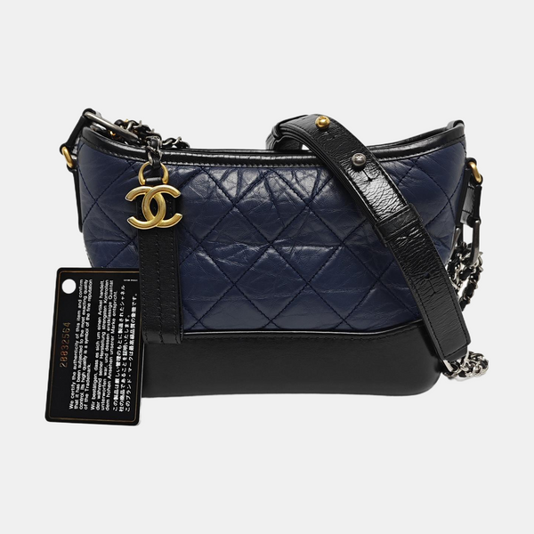 Authenticated pre-owned  Gabrielle Small Calfskin Blue - Shoulder Bag at Looply