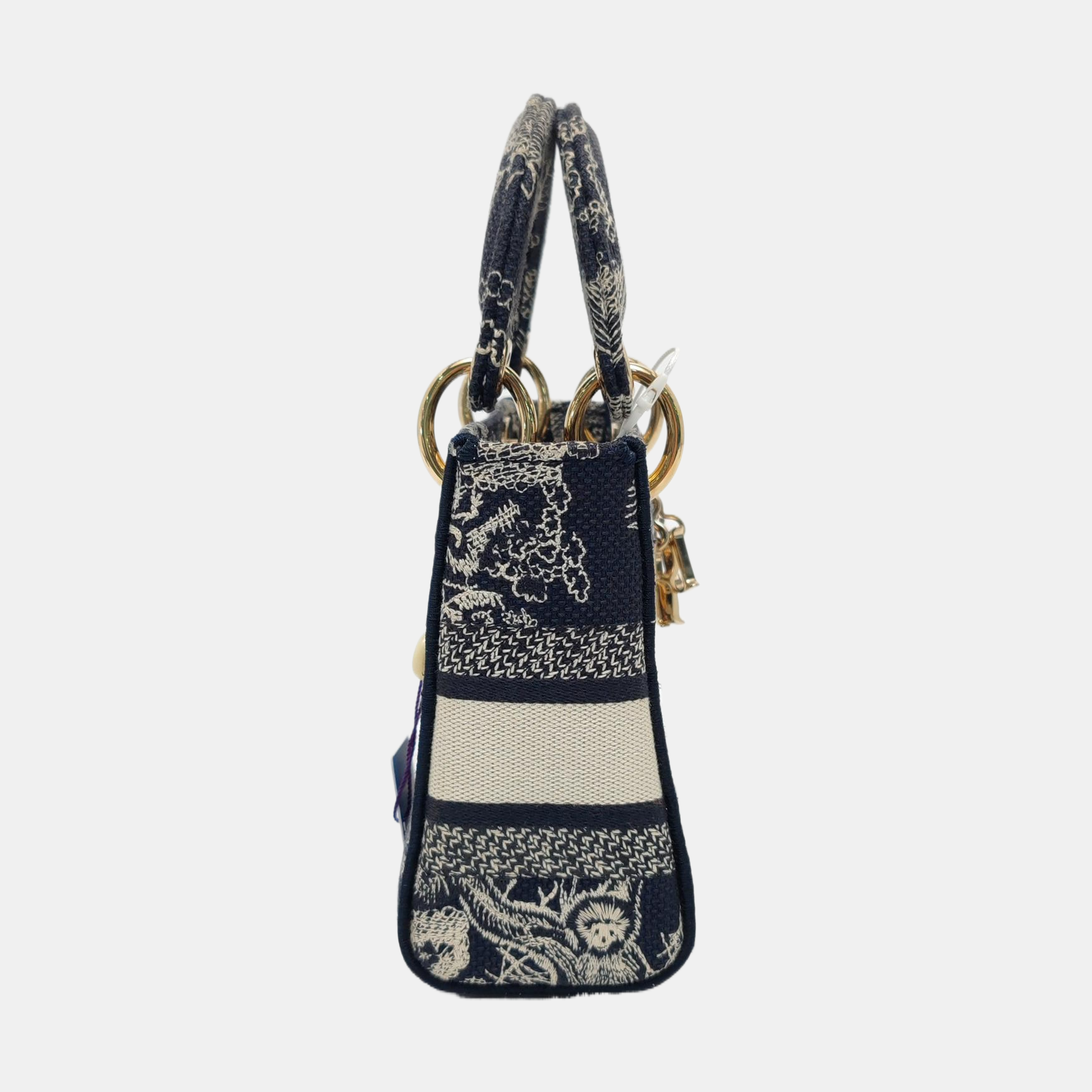 Authenticated pre-owned  Lady Dior Mini Canvas Blue - Shoulder Bag at Looply