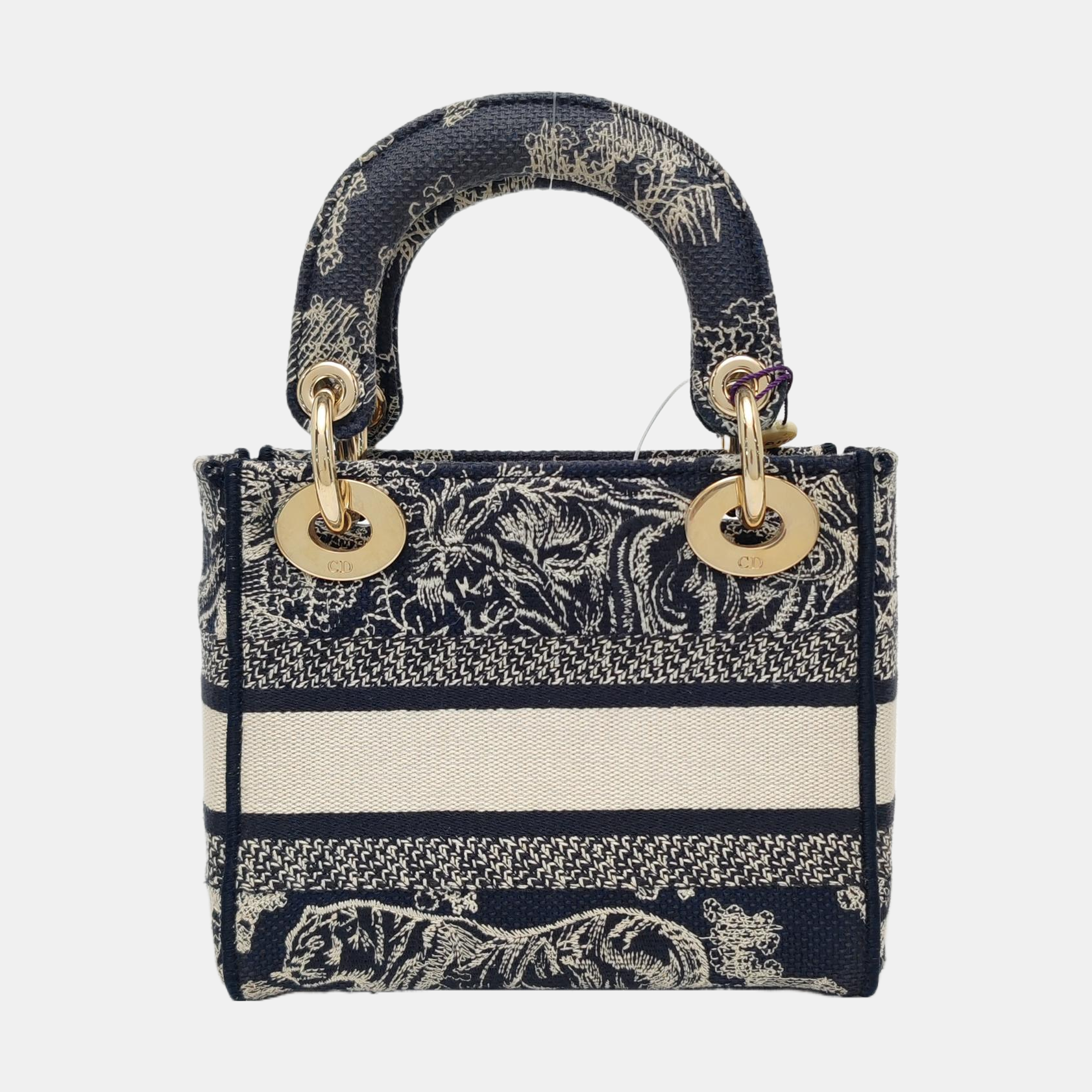 Authenticated pre-owned  Lady Dior Mini Canvas Blue - Shoulder Bag at Looply